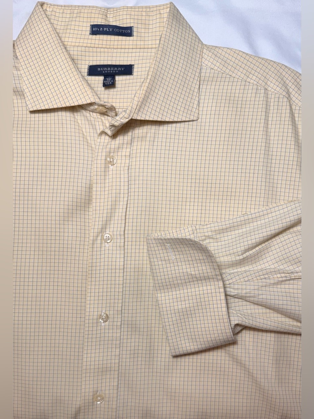 BURBERRY Windowpane Check Dress Shirt